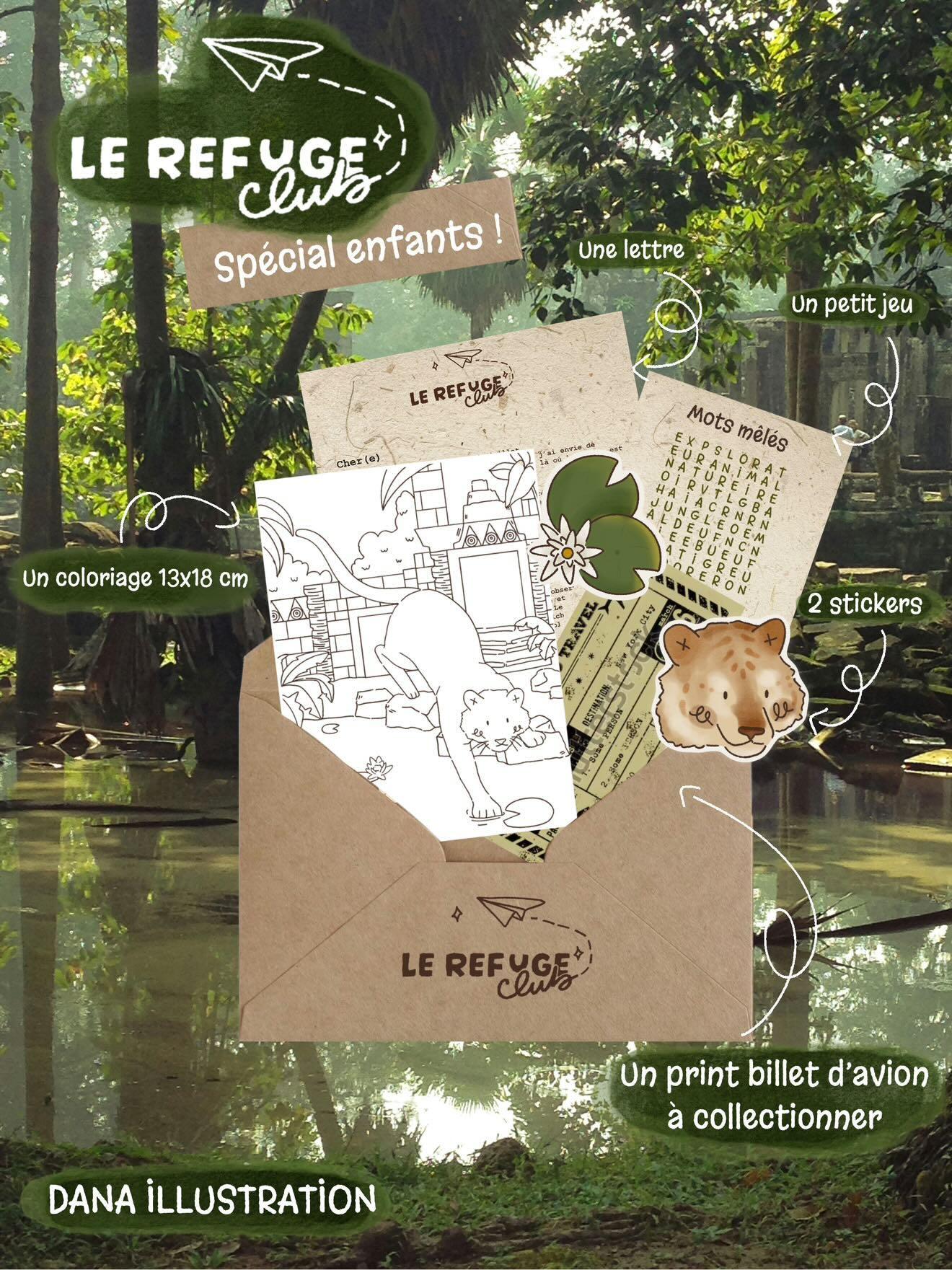 Le Refuge Club spécial enfants — le courrier et son contenu