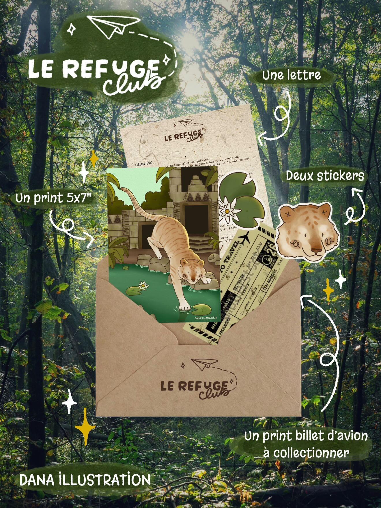 Le Refuge Club — le courrier mensuel et son contenu